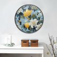 thumbnail image 2 of Yayeee Wall Clock Battery Operated 9.5" Silent Non-Ticking for Living Room, Lemon Pattern, 2 of 8