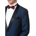 thumbnail image 4 of Adam Baker Men's 9-3403 Slim Fit One Button Satin Shawl Collar Tuxedo Suit - Navy - 48 Short, 4 of 9
