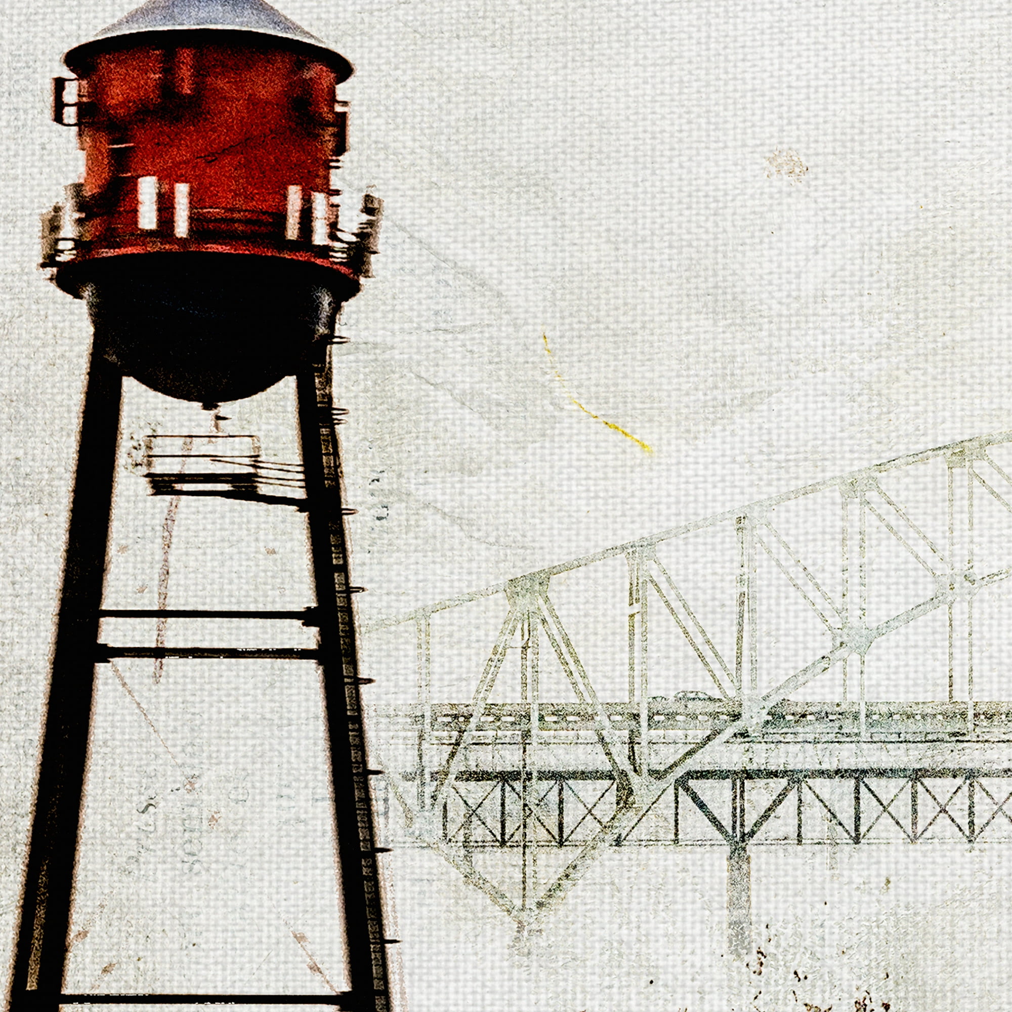 Masterpiece Art Gallery Red Tower & Bridge By Arabella Studios Canvas Art Print 30" x 30"