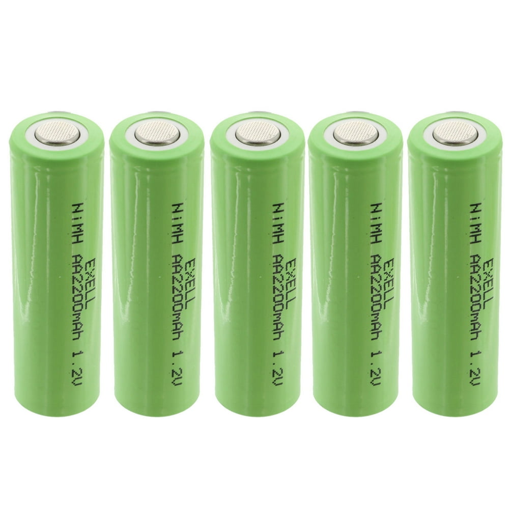 5x-exell-1-2v-aa-2200mah-rechargeable-nimh-flat-top-batteries-fast-usa
