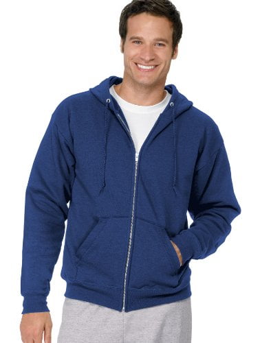hanes men's full zip ecosmart hoodie