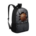 thumbnail image 2 of Uourmeti Polyester School Backpack Daypack with Basketball Design - Spacious Bookbag for Students and Daily Travel, 2 of 6