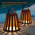 thumbnail image 2 of GRANDPATIO  Outdoor 2-Pack Landscape Solar LED Lanterns, Floor Decor Lamps, Solar Powered Decor Lights with Waterproof Faux Leather for Porch, Patio, Garden, 2 of 7