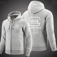 thumbnail image 4 of Glock Perfection Shooting chaqueta de manga larga con capucha para hombre con cordón cierre de cremallera Color sólido sudadera Casual ropa 2024, 4 of 5