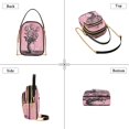 thumbnail image 4 of IAUYY Small Crossbody Bags for Women 15*21*8cm Leather Purses for Women Removable Strap with 3 Zipper Pocket Applicable to Birthday Gifts for Women,Beautiful Vase, 4 of 7
