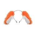 thumbnail image 1 of Diadema con orejas de perro Yinane para disfraz de cosplay de animales Naranja, 1 of 8