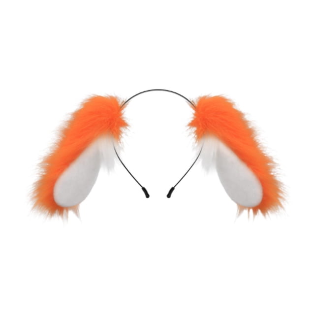 Diadema con orejas de perro Yinane para disfraz de cosplay de animales Naranja