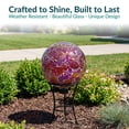 thumbnail image 2 of Sunnydaze Pearl Pink 10" Glass Outdoor Gazing Globe, 2 of 10