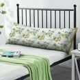 thumbnail image 2 of Lemon Print Body Pillow Cover - Soft & Breathable Fabric, Hidden Zipper, 20"x54", Cute Fruit & Floral Design - Perfect Gift for Lemon Lovers, Summer Decor, Side Sleepers & Pregnancy Support, 2 of 7