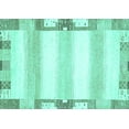 thumbnail image 1 of Ahgly Company Machine Washable Indoor Rectangle Solid Turquoise Blue Modern Area Rugs, 8' x 12', 1 of 4