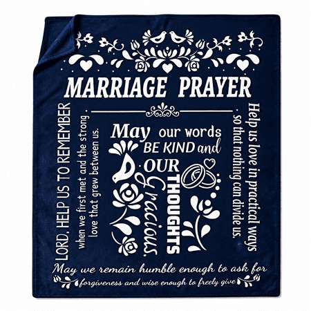 BARKVIA Marriage Prayer Blanket Wedding Gifts Anniversary Engagement Gifts for Couples Unique Bridal Shower Newlywed Gifts Wedding Registry Mr and Mrs Gifts for Wedding,Valentines