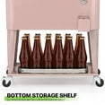 thumbnail image 6 of Magshion 80-Quart Patio Rolling Ice Chest Cooler Cart with Bottle Opener, Outdoor Ice Cooler Trolley with Wheels and Handle, Bar Drink Cooler Beverage Cart with Shelf for Party, 6 of 7