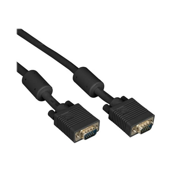VGA Video Cable with Ferrite Core, Black, Male/Male, 20-ft. (6.0-m)