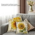 thumbnail image 6 of Yuedong Hold Pillow Cushion Cover With Zipper Home Decor 45*45cm Sunflower Series Linen Cotton For Sofa Patio Chair Bedroom, 6 of 11