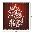 thumbnail image 5 of Shower Curtain for Bathroom Red Christmas Happy New Year Shower Curtains Waterproof Funny Bath Curtain Hooks Included,72x72Inch, 5 of 5