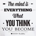 thumbnail image 3 of CafePress - Buddha Saying The Mind Is Everything ... White T - Men's White Classic Cotton T-Shirts, 3 of 4