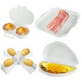 thumbnail image 5 of FUYGRCJ Easy Egg Breakfast Set,4PCS Microwave Omelet Pan and Egg Poacher,Bacon Baking Plate for Home Kitchen,BPA Free Egg Maker Easy to Use and Non-Stick Breakfast Egg Cookware (Microwaveable), 5 of 8