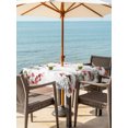 thumbnail image 3 of Outdoor Table Cloth with Umbrella Hole and Zipper, Christmas Snowman Waterproof Square Tablecloth 54"x54", Xmas Snowflake Berry Botanical Washable Table Cover for Outside Party Patio Picnic, 3 of 8