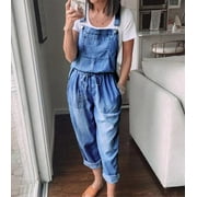 Yuemengxuan Women Charming  Simple Style Suspender Trousers, Overalls with Pockets