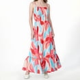 thumbnail image 2 of Boho Dresses for Women Summer Floral Maxi Dress Casual Beach Vacation Clothes Outfits Cruise Wear Flowy Long Vestidos Casuales Para Mujer Elegant Classy, 2 of 4