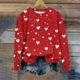 thumbnail image 4 of Valentines Day Shirts Women Heart Graphic Long Sleeve Shirt Loose Crewneck Sweatshirt Valentines Womens Tops Spring Outfits for Women 2026, 4 of 5