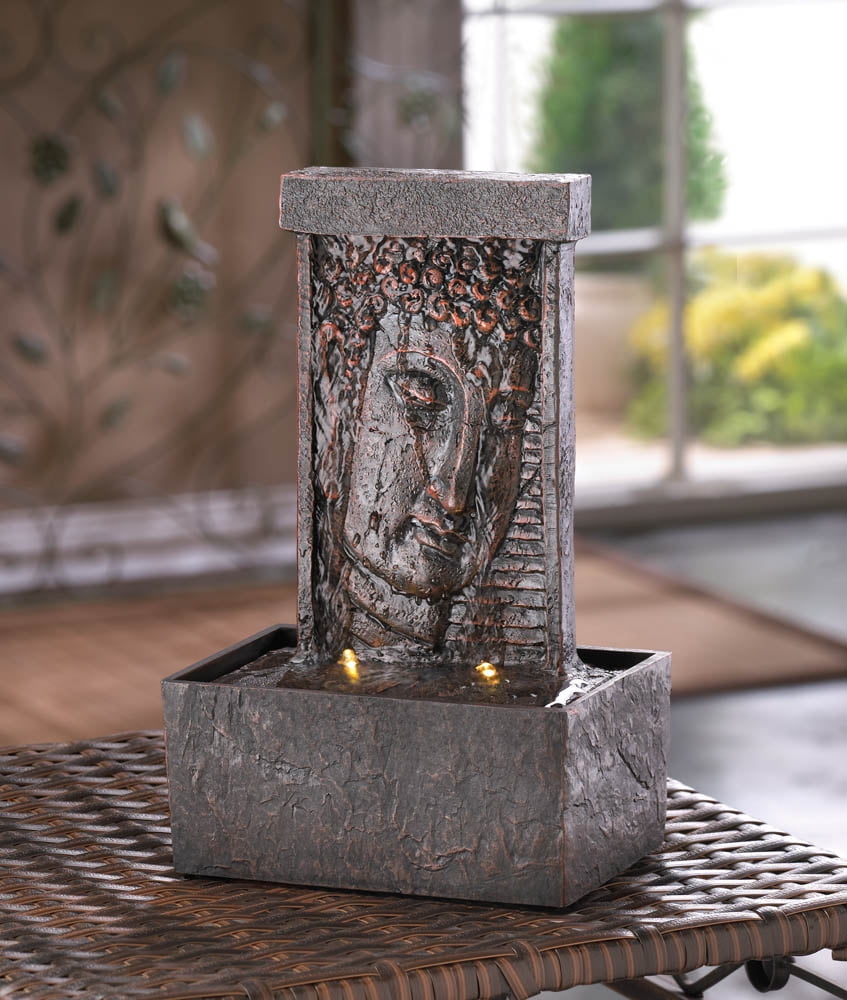 Home Locomotion Peaceful Buddha Tabletop Water Fountain Walmart Com