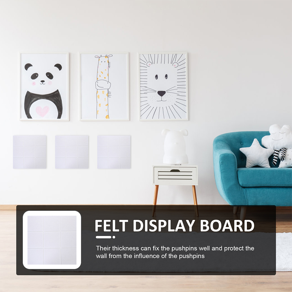 UPOUART White Polyester Acoustic Sound Absorbing Panels for Noise Reduction Office Use, 6 Pieces