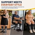 thumbnail image 5 of CAMBIVO Plus Size Compression Socks, Extra Wide Calf 15-20mmHg Knee High Support Stockings for Women Men, Swelling & Edema Relief, 2XL-4XL Black&Gray, 5 of 8