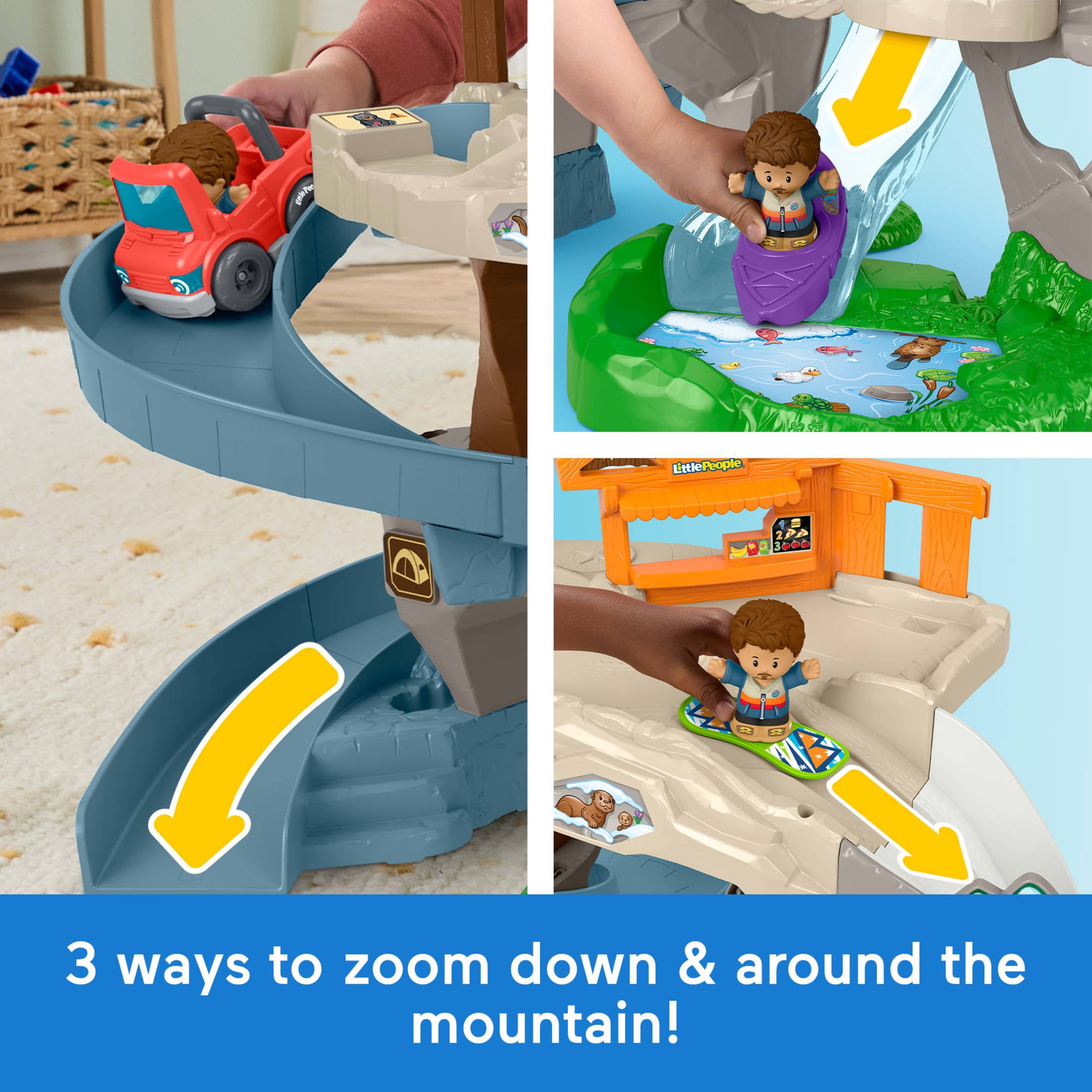 Fisher-Price Little People Ultimate Mountain Playset, Vehicle, Figures & Pieces for Toddler Play