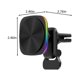 thumbnail image 3 of Cargador inalámbrico para coche de 15 W con luz ambiental RGB, soporte magnético para salpicadero y parabrisas, carga rápida y disipación de calor para todos los teléfonos, universal para, 3 of 9