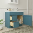 thumbnail image 3 of Vanity Art 36" W Birch Plywood Freestanding Single Base 2 Drawers Storage Cabinet with Soft Close Door, 3 of 9