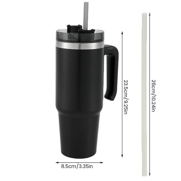 AURIGATE 30 oz Water Bottle with Straw, Half Gallon Wide Mouth Portable  Large Plastic Bottle Leak Proof Sports Cup Big Travel Mugs with Scale Strap