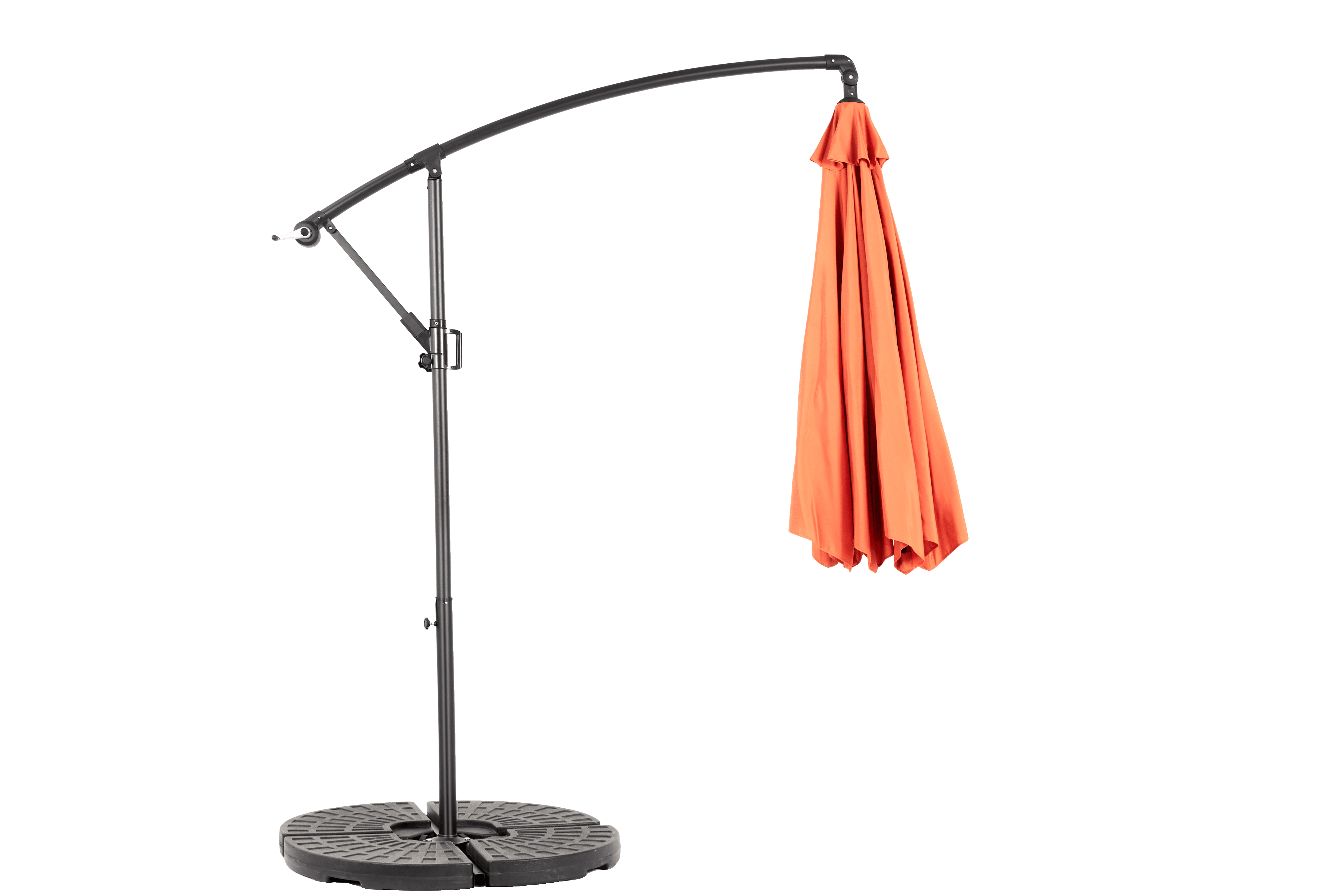 Offset Hanging Patio Umbrella 10-Foot with Easy Tilt and Crank, Outdoor Cantilever Umbrella for Backyard and Poolside, Orange