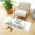 thumbnail image 4 of Cat in Colorful Flowers Luxury Kitchen Rug Non Slip Bathroom Plush Mat Shaggy Bedroom Carpet 39"x20", 4 of 6