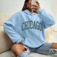 thumbnail image 4 of WEAIXIMIUNG Oversized Sweatshirt for Women Plus Size with Pockets Women Solid Basic Letter Loose Hoodie Sweatshirt Long Sleeve Pocket Drop Shoulder Pullovers Top, 4 of 6