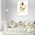 thumbnail image 3 of Designart French Bulldog with Black Crown - Contemporary Animal Throw Pillow - 12x20, 3 of 5