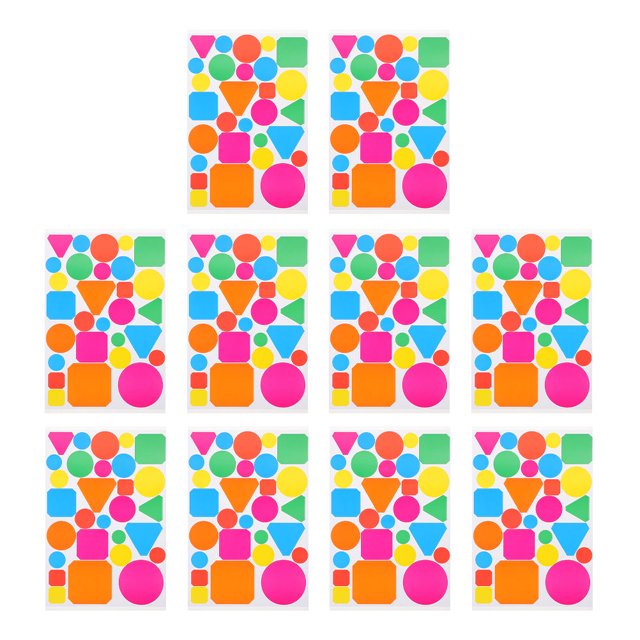 HEATSHAKING Small Irregular Stickers Assorted Color Decorative Reward Stickers Multi Function Teacher Supply