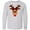 AC-Heather Grey, variant on Inktastic Cute Girl Reindeer with Buffalo Plaid Bow Long Sleeve Youth T-Shirt
