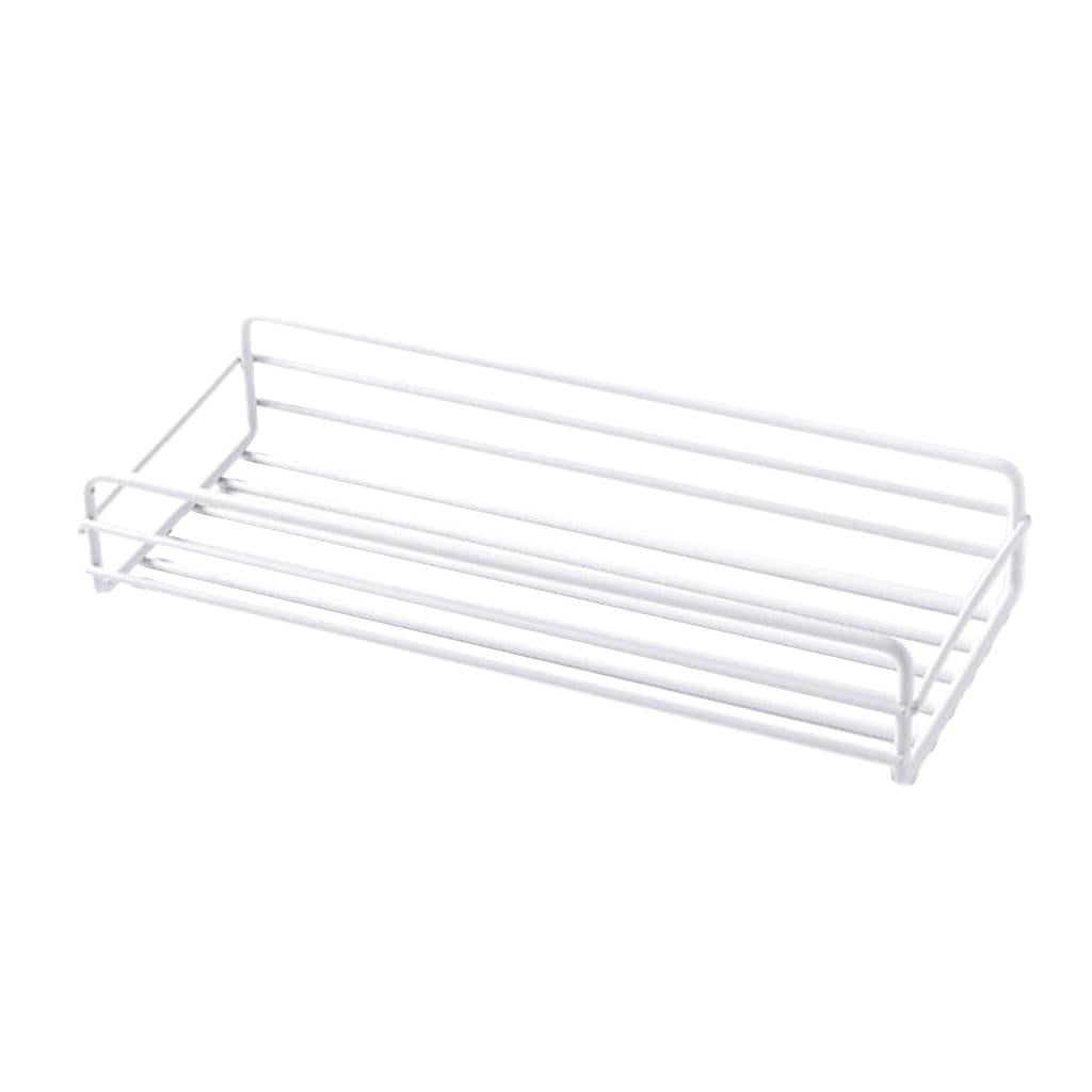 Metal Storage rack and shelf Holder Home Wall Bathroom Organizer Basket White, 26.5x10.5x5cm