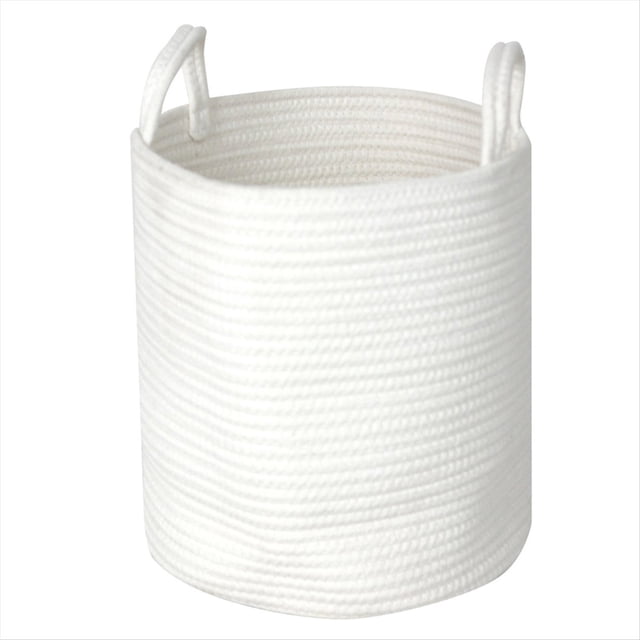 Cesta de Almacenamiento de Cuerda de Algodón de Gran Capacidad para Juguetes y Ropa-Cesta de Ropa Sucia Organizador Multifuncional para el Hogar A