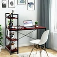 thumbnail image 4 of Gymax 47.5'' Computer Desk Writing Desk Study Table Workstation With 4-Tier Shelves, 4 of 9