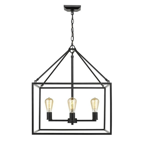 Golden Lighting Wesson 4-light Chandelier in Matte Black