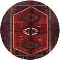 thumbnail image 1 of Ahgly Company Indoor Round Traditional Dark Brown Persian Area Rugs, 4' Round, 1 of 6