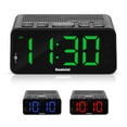 thumbnail image 1 of Radio despertador digital, despertadores para dormitorios con radio AM/FM, temporizador de apagado, atenuador, repetición fácil, respaldo de batería, dígitos LED verdes de 0,6 pulgadas, 1 of 5