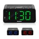 thumbnail image 1 of Radio despertador digital, despertadores para dormitorios con radio AM/FM, temporizador de apagado, atenuador, repetición fácil, respaldo de batería, dígitos LED verdes de 0,6 pulgadas, 1 of 5