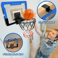 thumbnail image 7 of Growsly Indoor Basketball Hoop with Dual Electronic Scoreboard and LED Light Powered by Battery for 4-12 Years Old Kids, Blue, 7 of 7