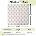 thumbnail image 2 of Lightpink Daisy Flower Linear Pattern Square Fitted Tablecloth with Elastic Edge,Square Table Cover,Washable Elastic Table Cover for Home Kitchen Party Decor 36"x36", 2 of 6