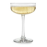Libbey Paneled Cocktail Coupe Glasses, 8.5 Oz Fine Ribbed Line Coupe Cocktail Glasses Set of 4, Dishwasher Safe Cocktail Martini Glasses