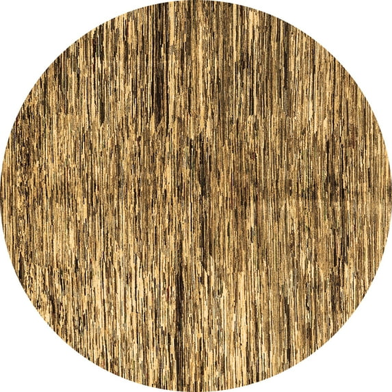 Ahgly Company Indoor Round Oriental Brown Modern Area Rugs, 7' Round