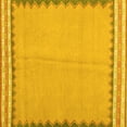 thumbnail image 1 of Ahgly Company Indoor Square Abstract Yellow Contemporary Area Rugs, 3' Square, 1 of 4